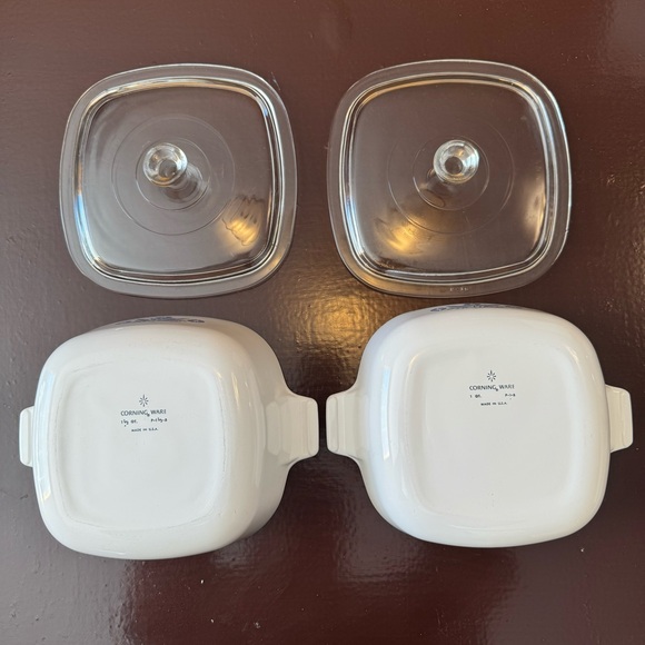 Corningware Vintage Corn Flower Blue Casserole dish 1 and 1.5 quart with lids - Picture 10 of 10